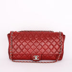 Chanel Single Flap Red Calfskin SHW
