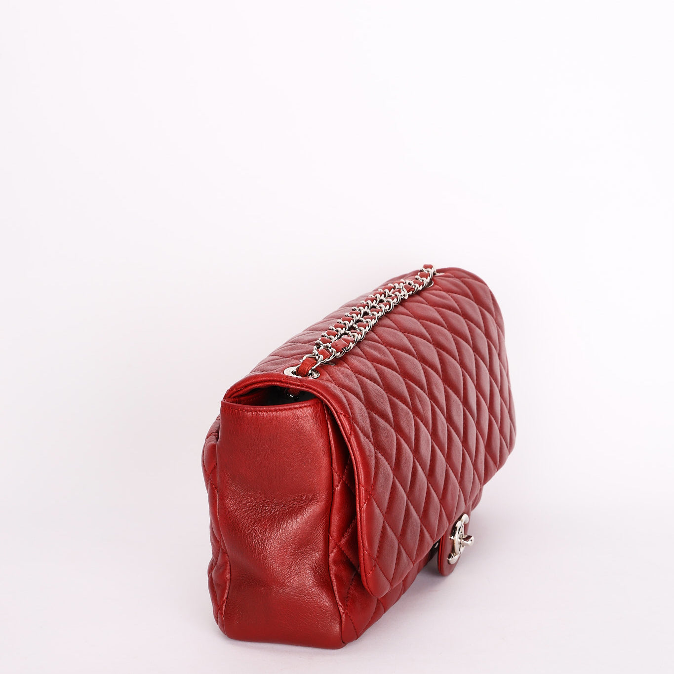 Chanel Single Flap Red Calfskin SHW