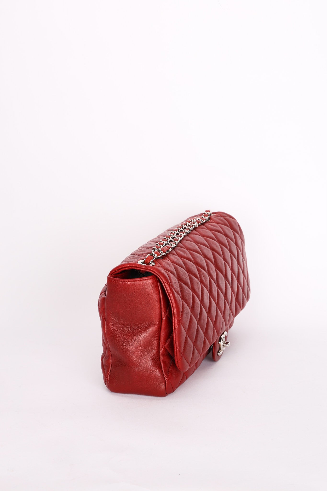 Chanel Single Flap Red Calfskin SHW