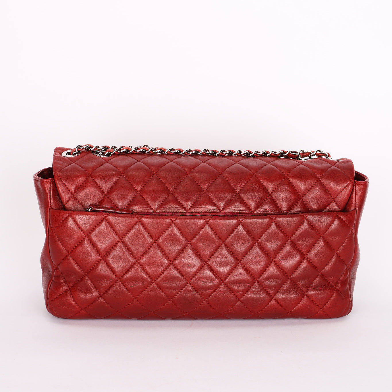 Chanel Single Flap Red Calfskin SHW