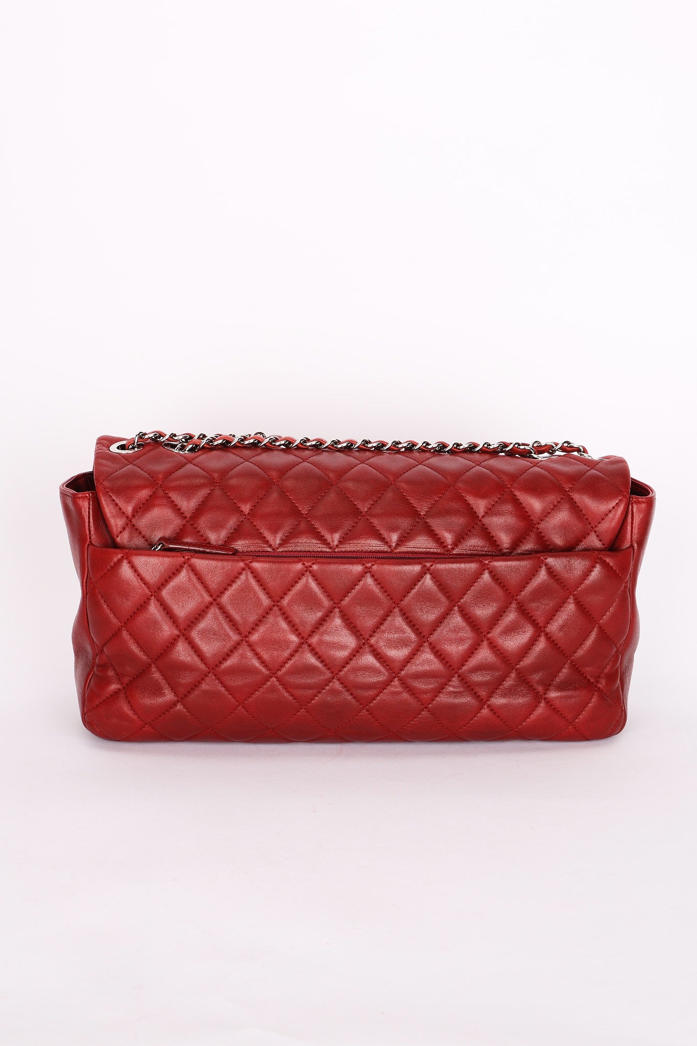 Chanel Single Flap Red Calfskin SHW