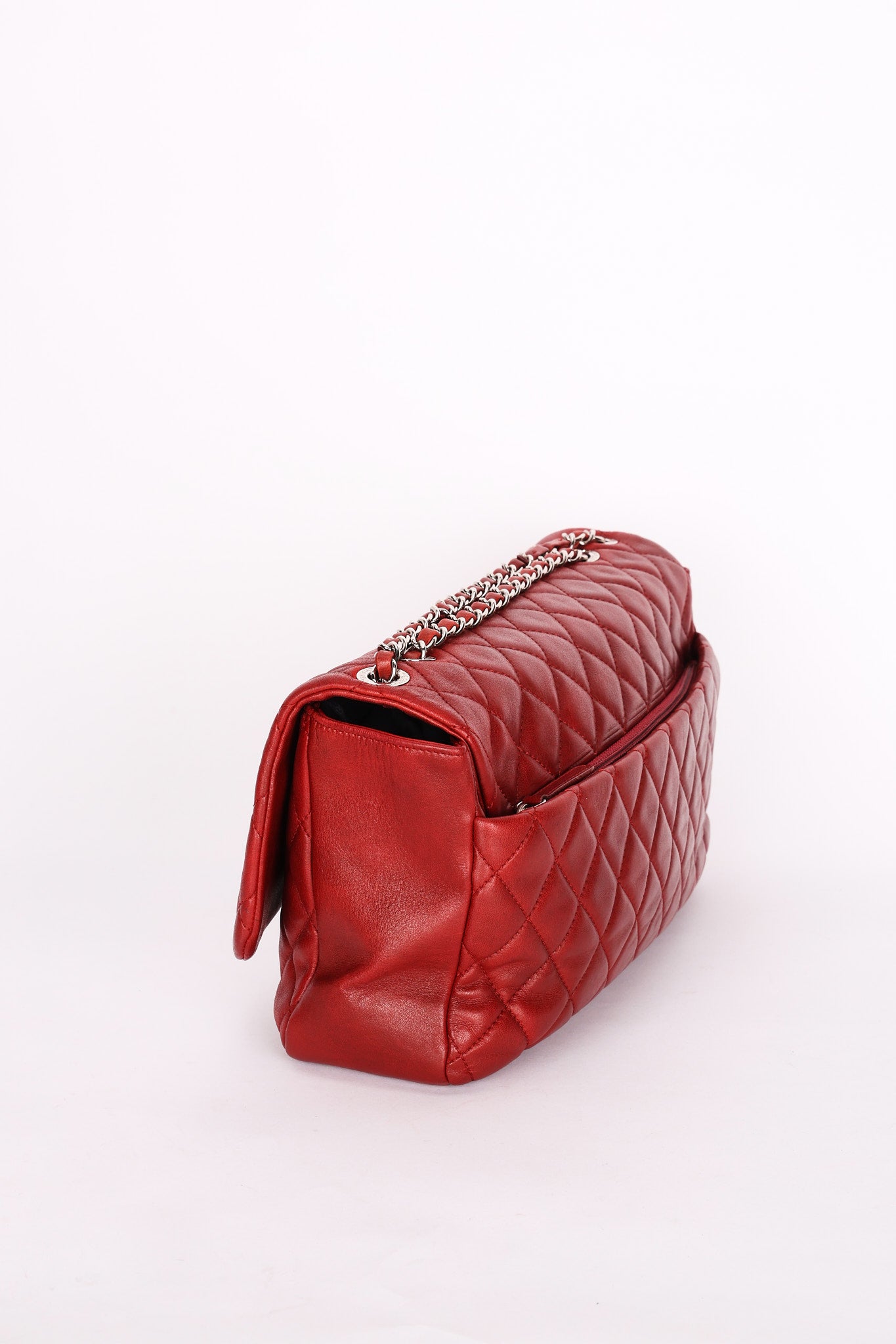 Chanel Single Flap Red Calfskin SHW