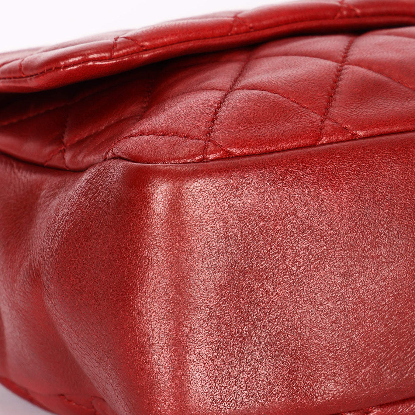 Chanel Single Flap Red Calfskin SHW