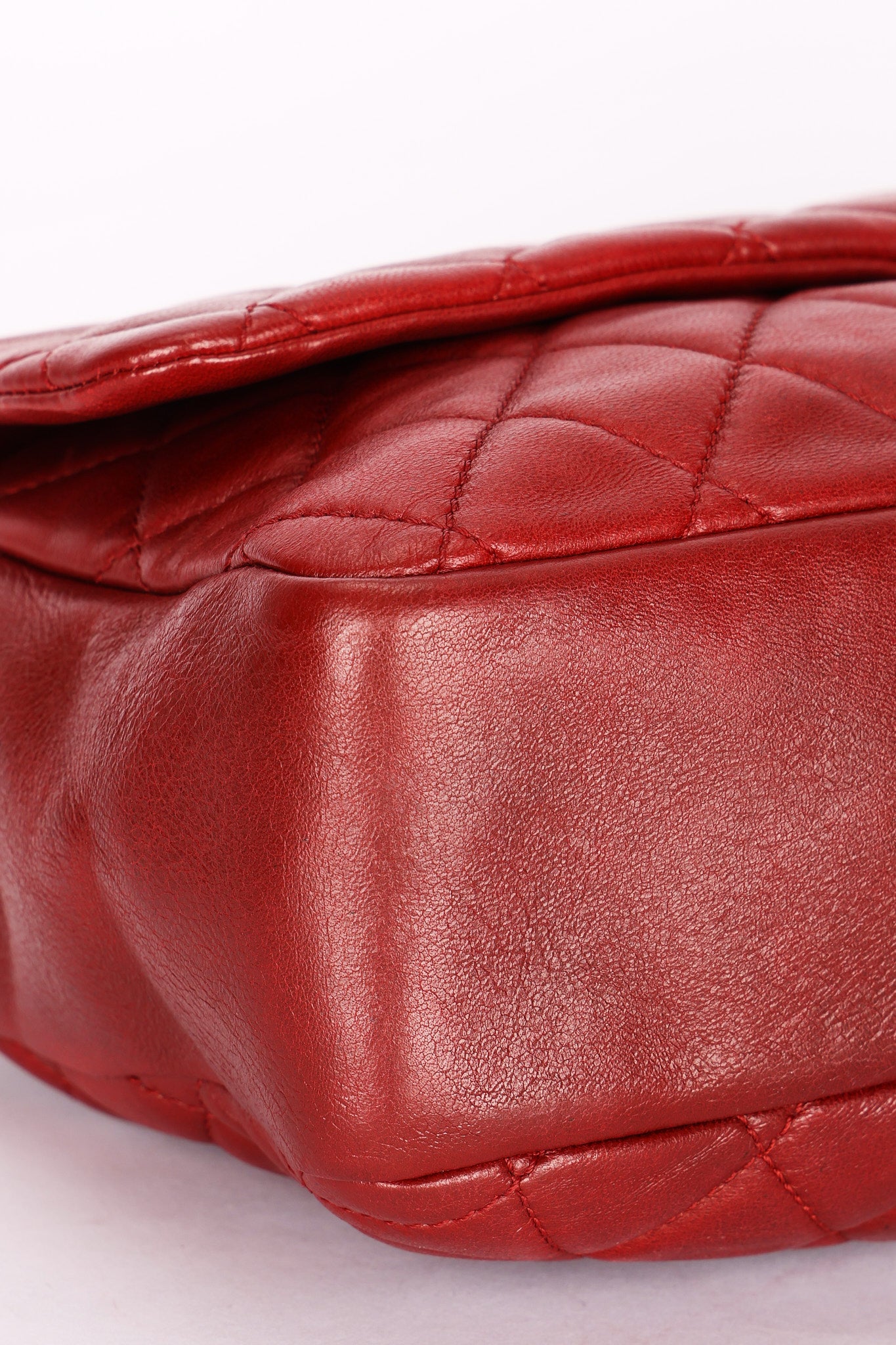 Chanel Single Flap Red Calfskin SHW
