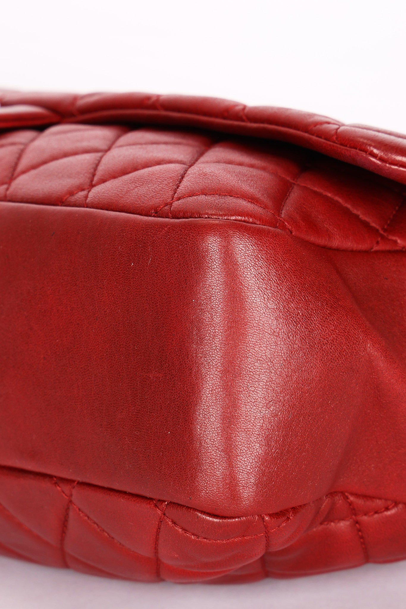 Chanel Single Flap Red Calfskin SHW