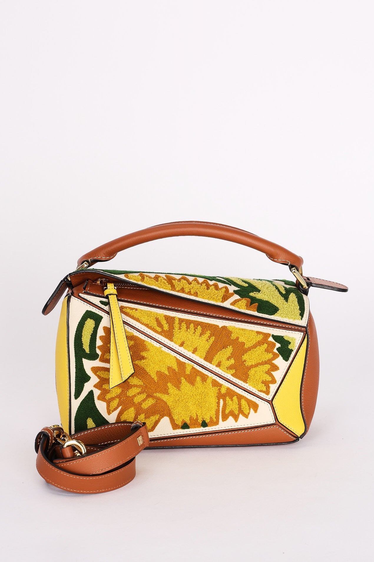 Loewe Small Embroidered Floral Puzzle Bag