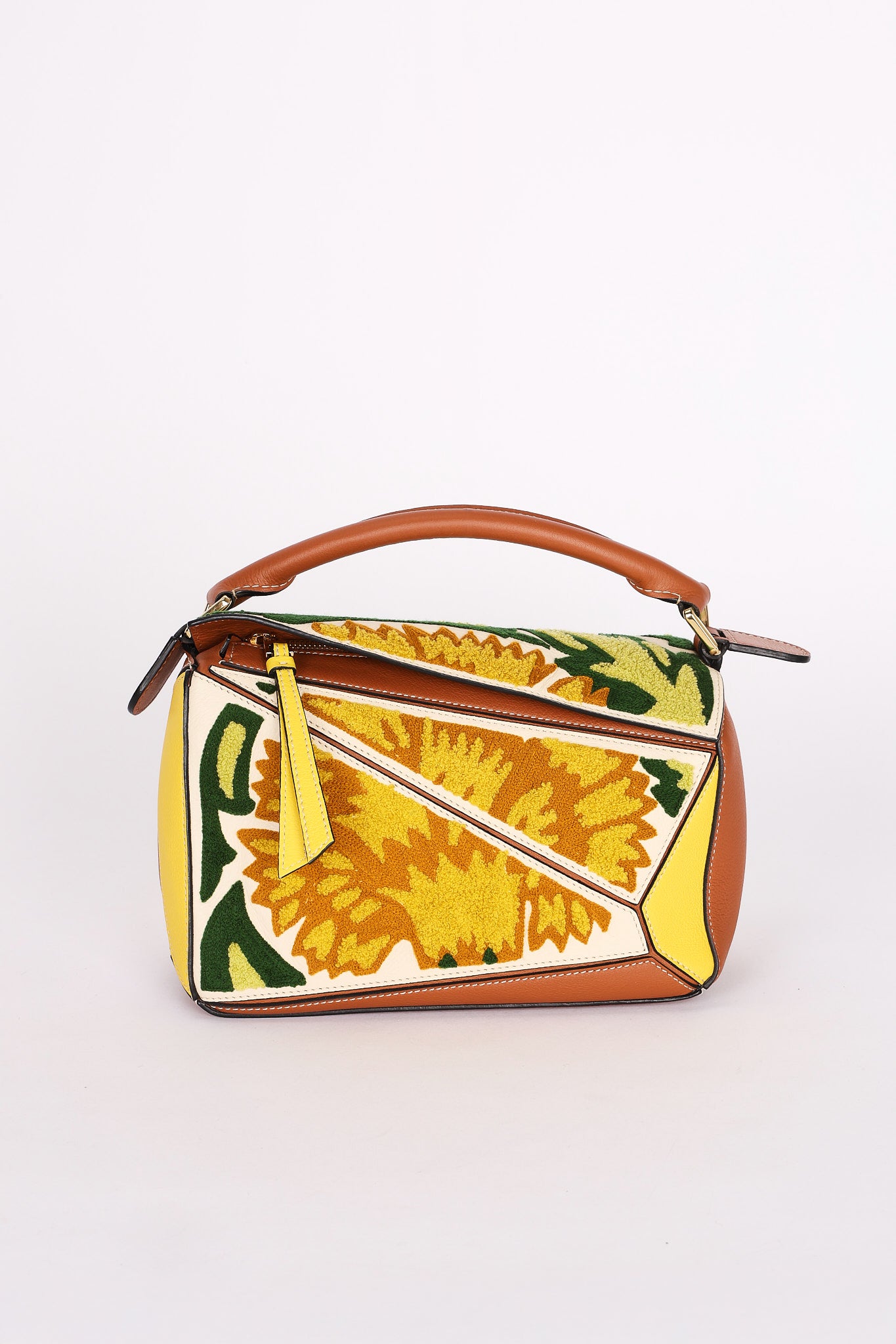 Loewe Small Embroidered Floral Puzzle Bag