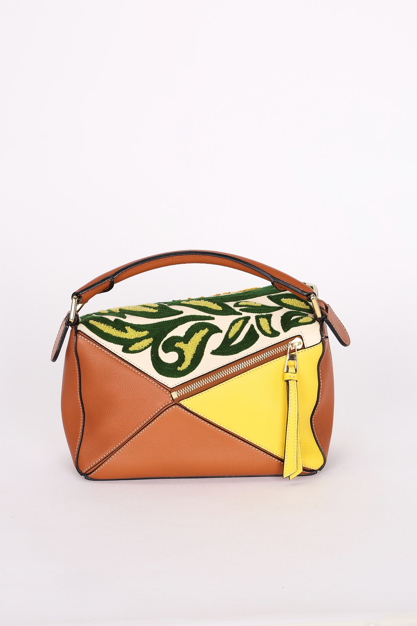 Loewe Small Embroidered Floral Puzzle Bag