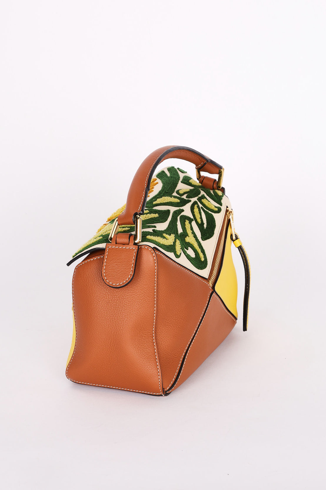 Loewe Small Embroidered Floral Puzzle Bag