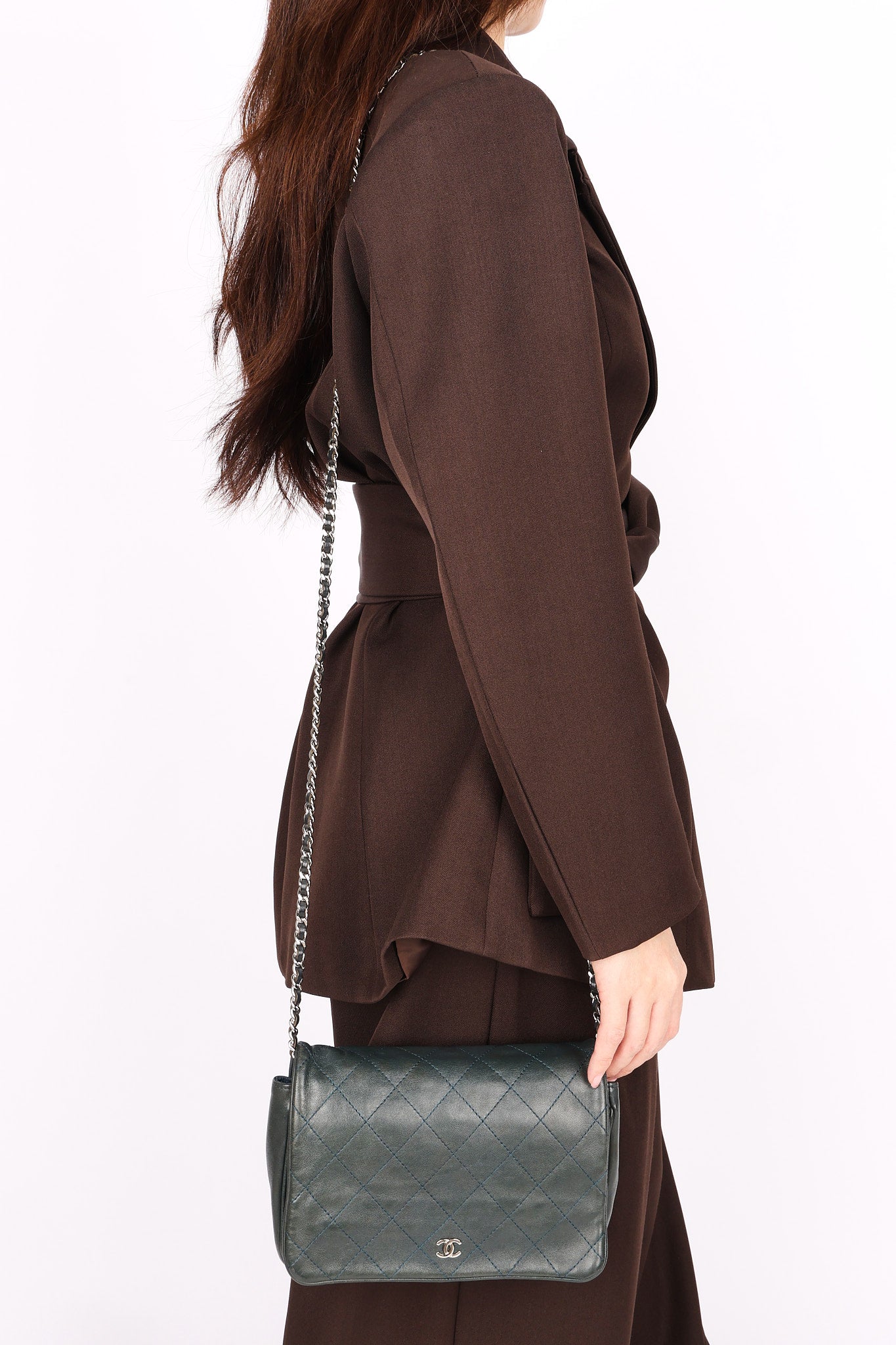Chanel Wallet on Chain Green Calfskin SHW