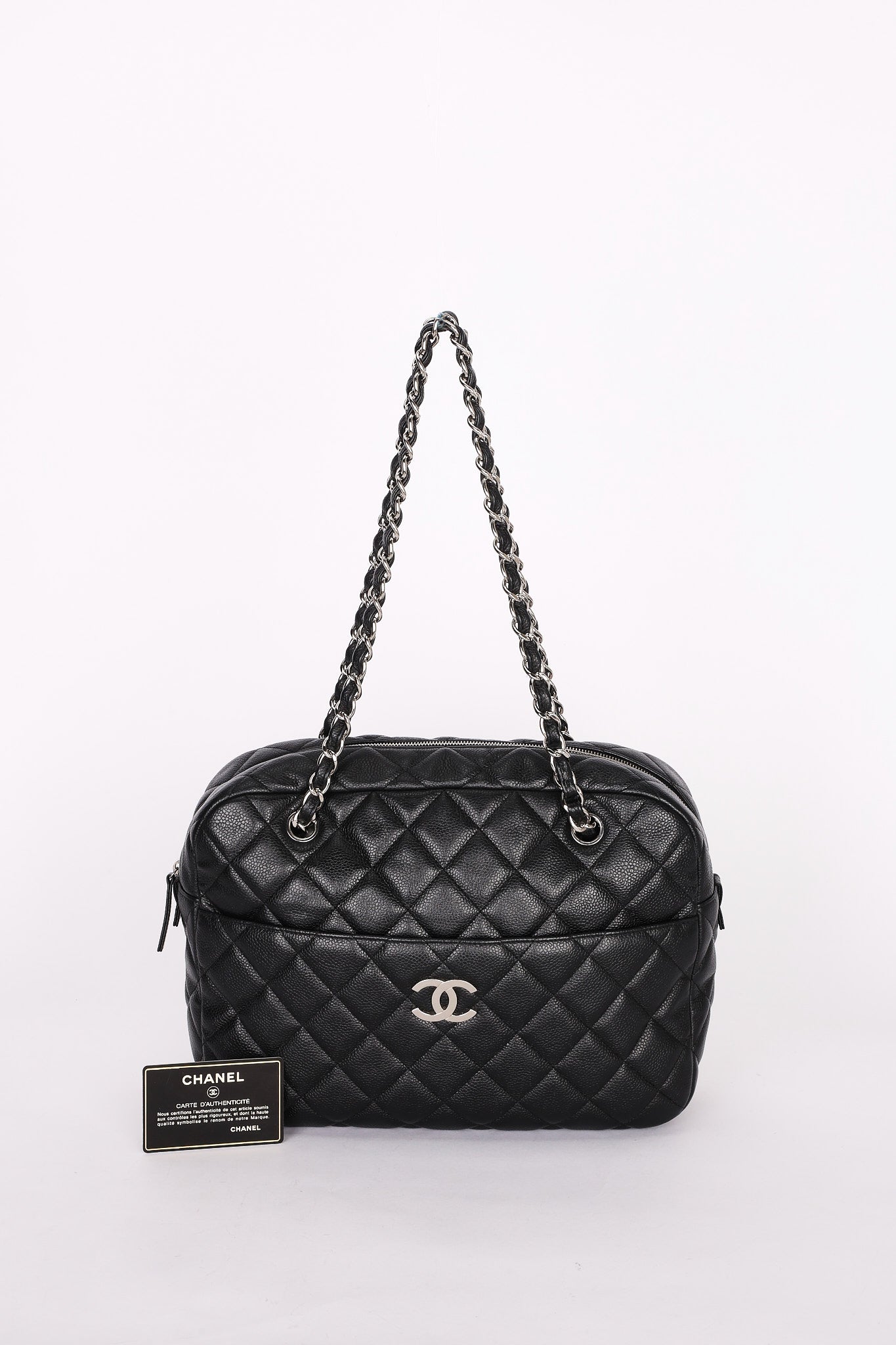 Chanel Large Camera Bag Black Caviar SHW