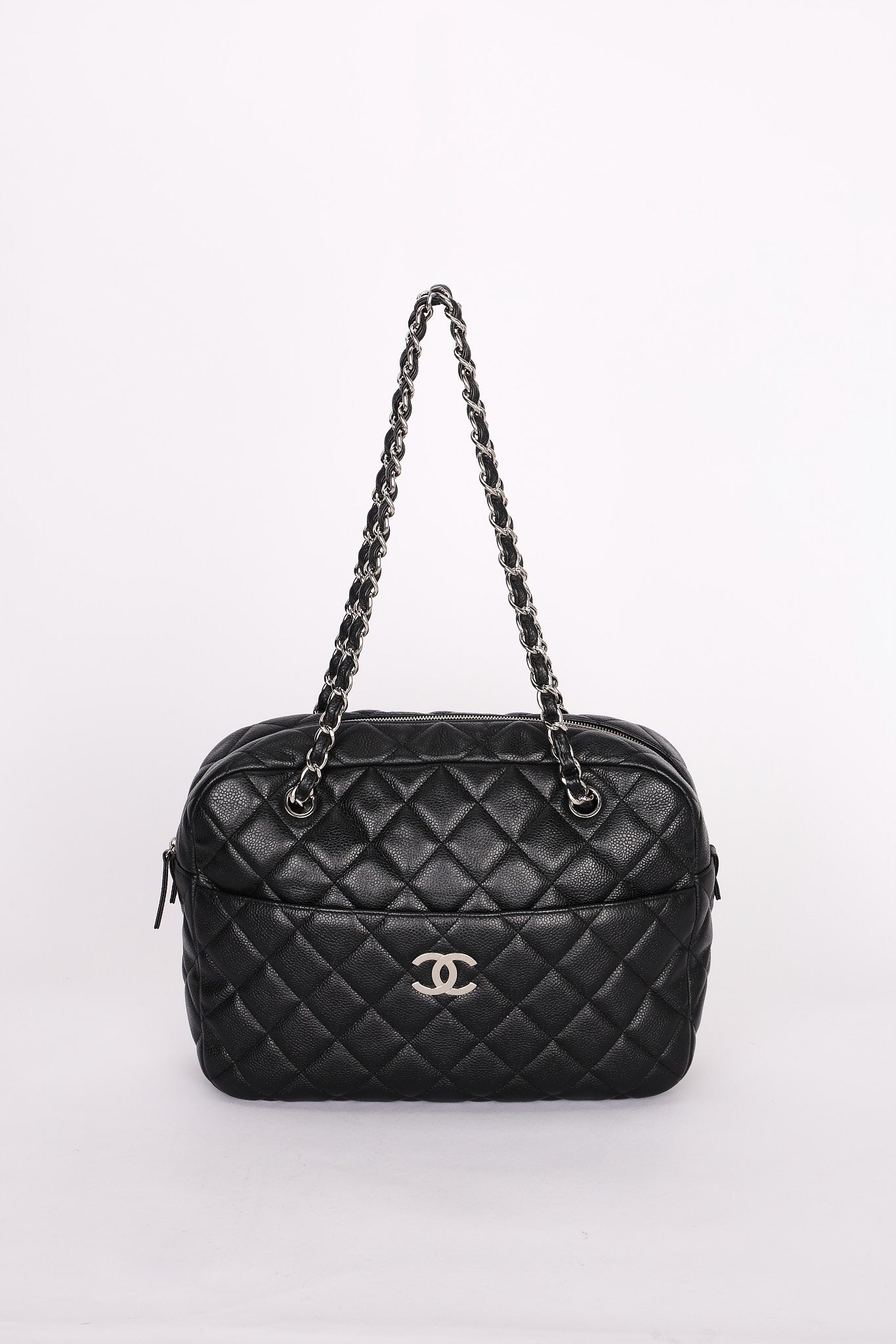 Chanel Large Camera Bag Black Caviar SHW