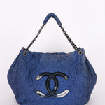 Chanel Large Cloquée Nylon Bubble Hobo SHW