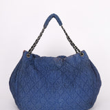 Chanel Large Cloquée Nylon Bubble Hobo SHW