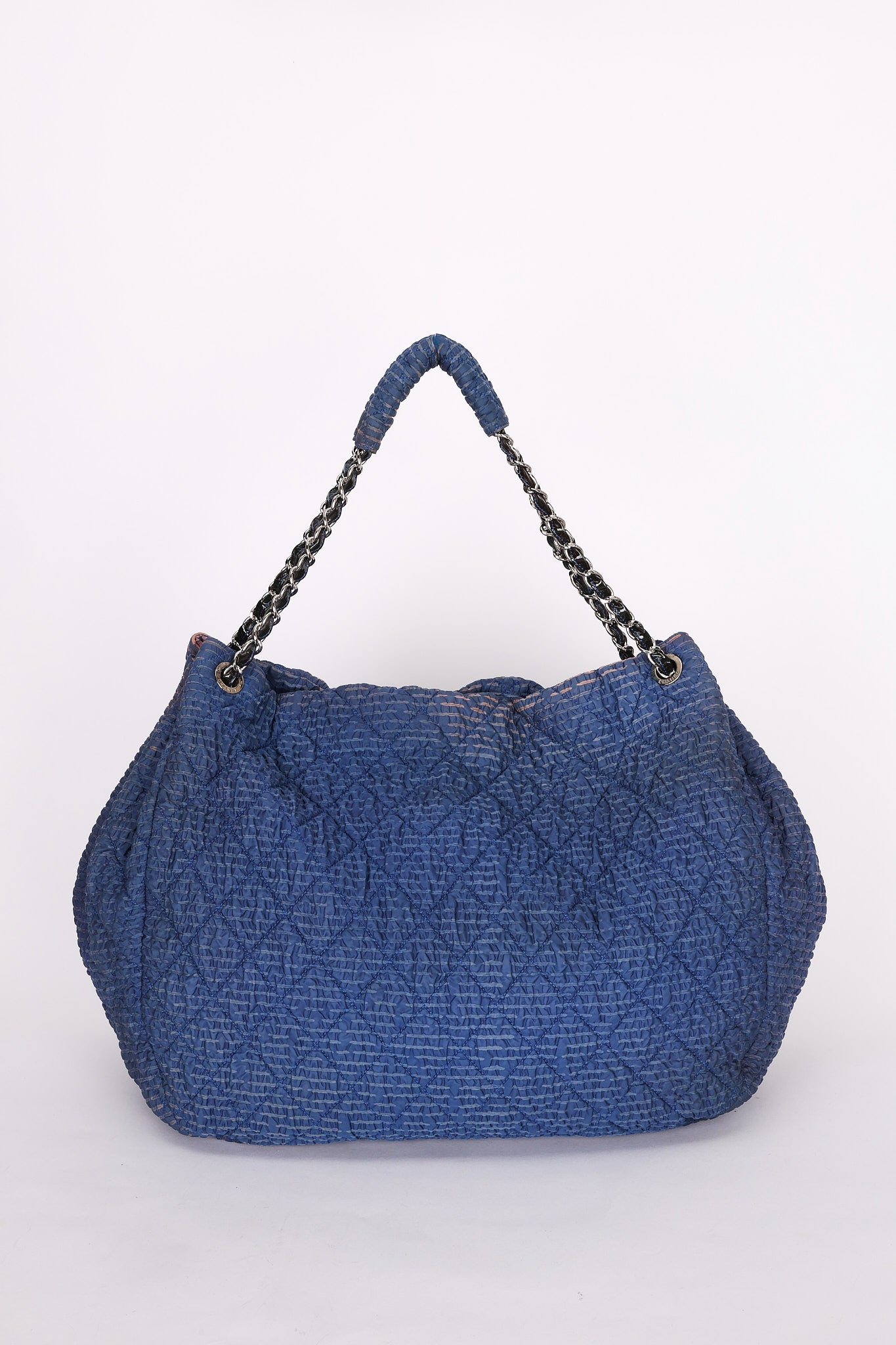 Chanel Large Cloquée Nylon Bubble Hobo SHW