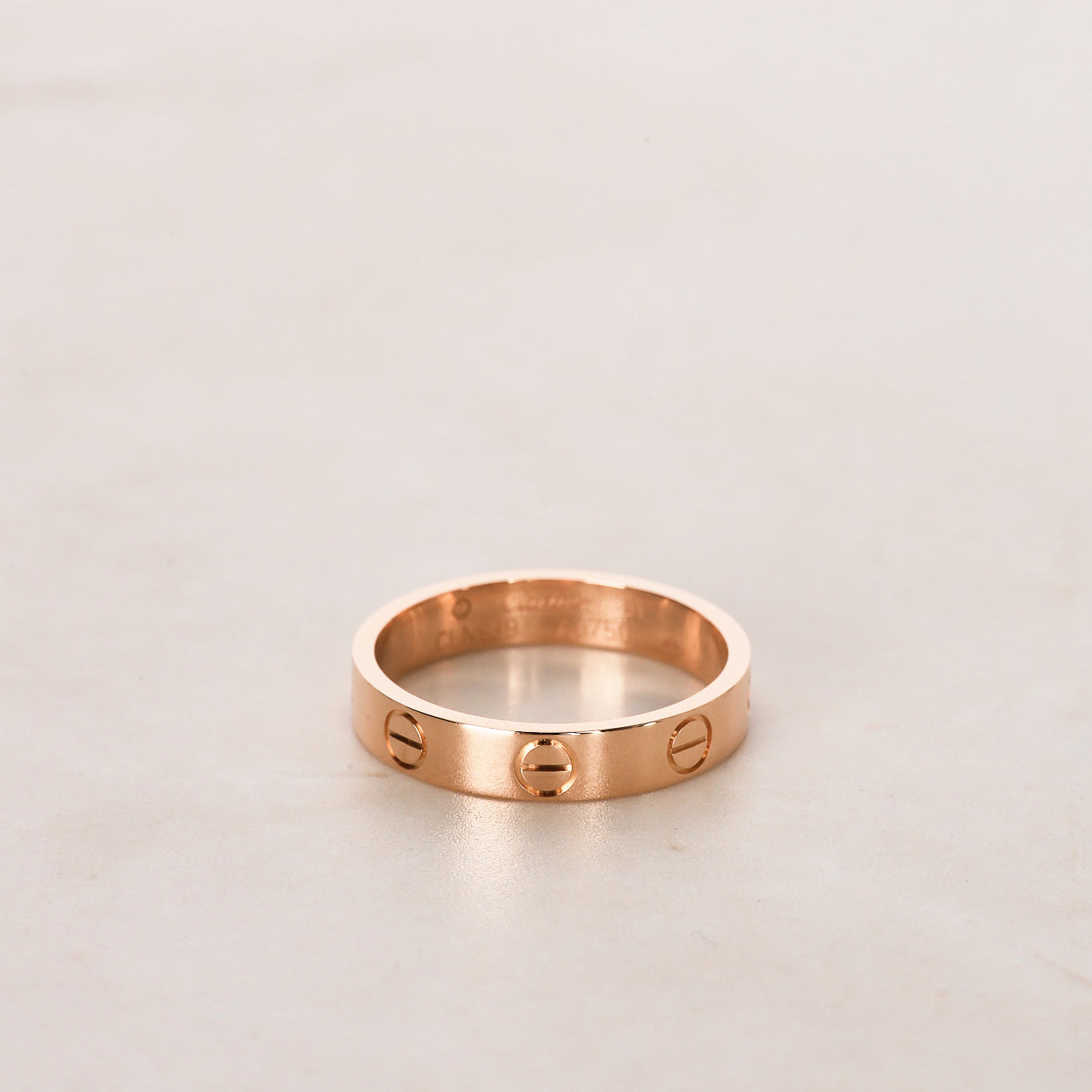 Cartier 18K Rose Gold Love Ring, Size US 5.75