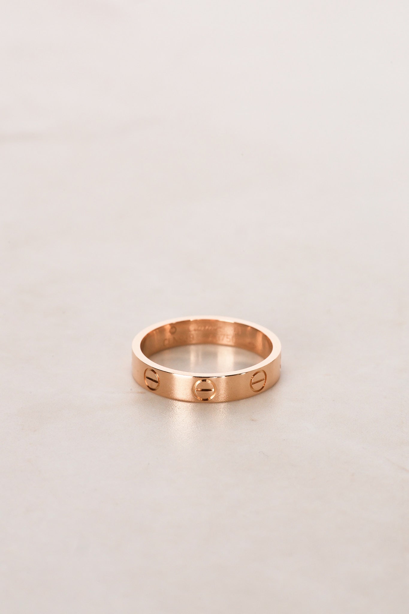 Cartier 18K Rose Gold Love Ring, Size US 5.75