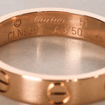 Cartier 18K Rose Gold Love Ring, Size US 5.75