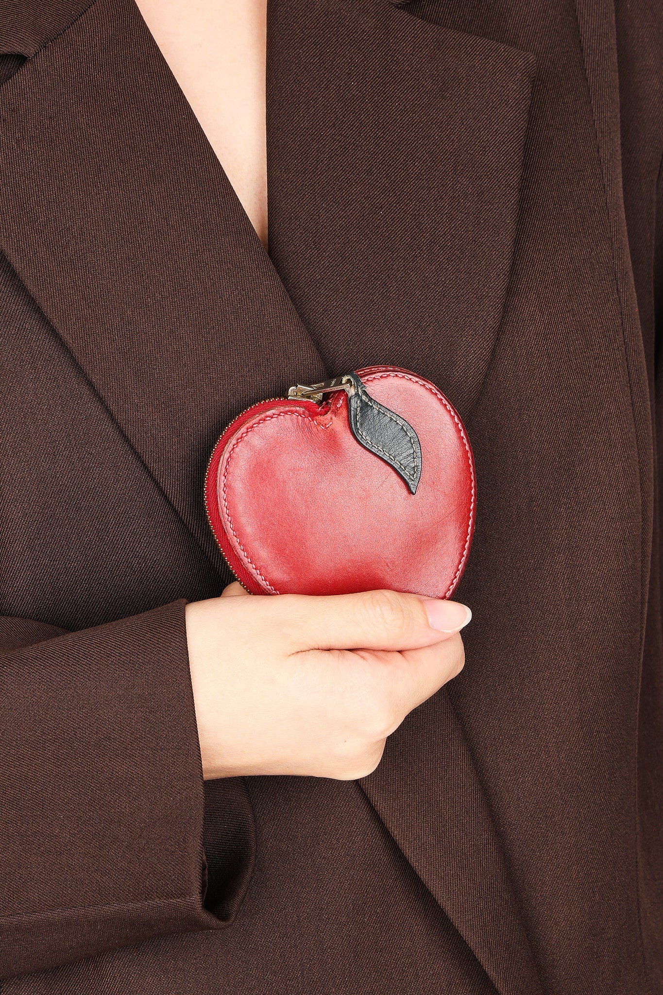 Hermès Apple Leather Coin Pouch