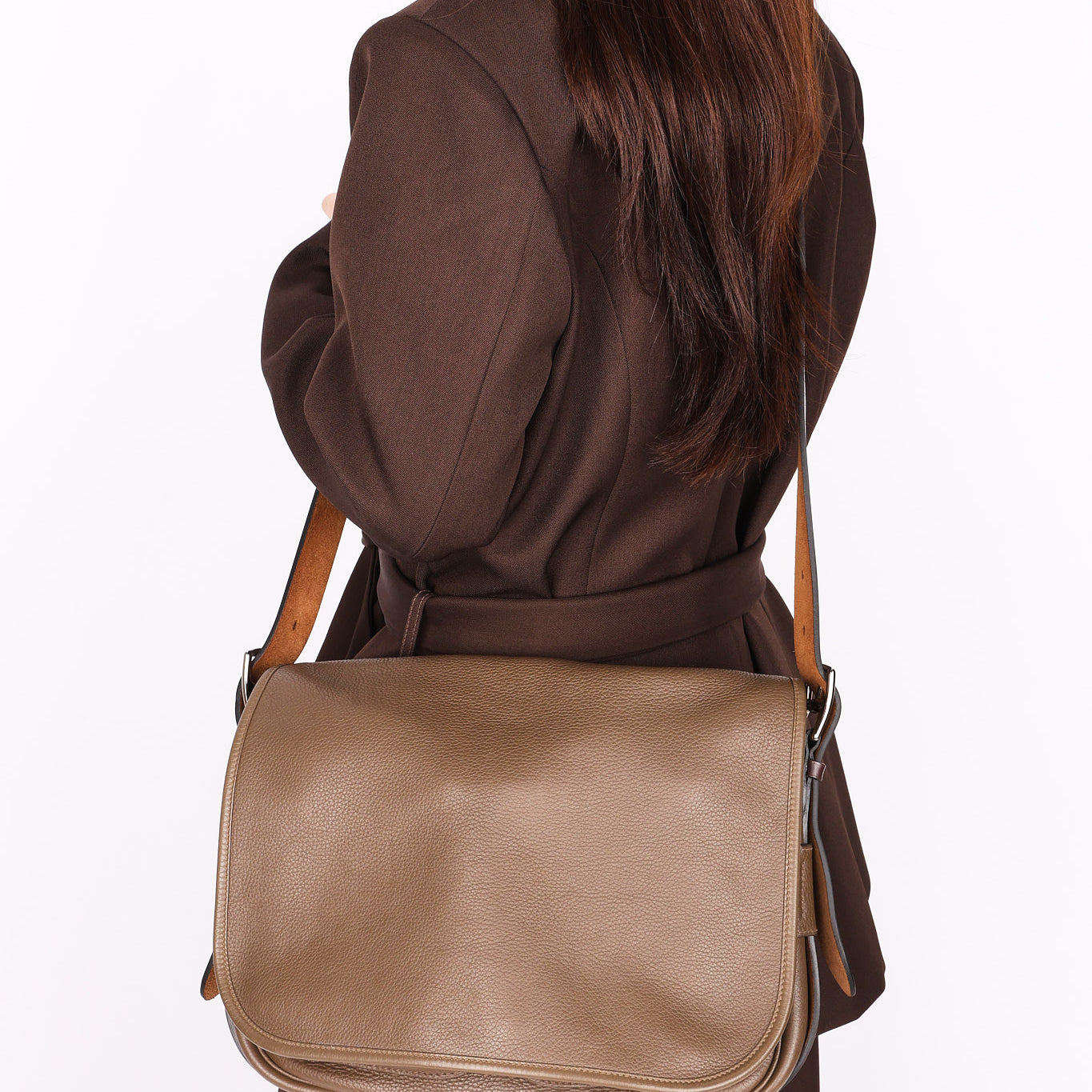 Hermès Barda Messenger Bag (color) Veau Alamo 2015 PHW