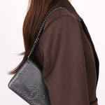 Chanel Embossed Wallet on Chain Black Lambskin 2014 DSHW