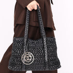 Chanel Hidden Chain Tote Black Wrinkled Lambskin 2008 DSHW