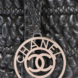 Chanel Hidden Chain Tote Black Wrinkled Lambskin 2008 DSHW