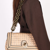 Bottega Veneta Intrecciato Nappa and Snakeskin Olimpia Knot Flap