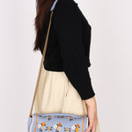Fendi Floral Knit Baguette Bag