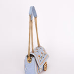Fendi Floral Knit Baguette Bag