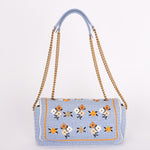 Fendi Floral Knit Baguette Bag