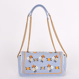 Fendi Floral Knit Baguette Bag