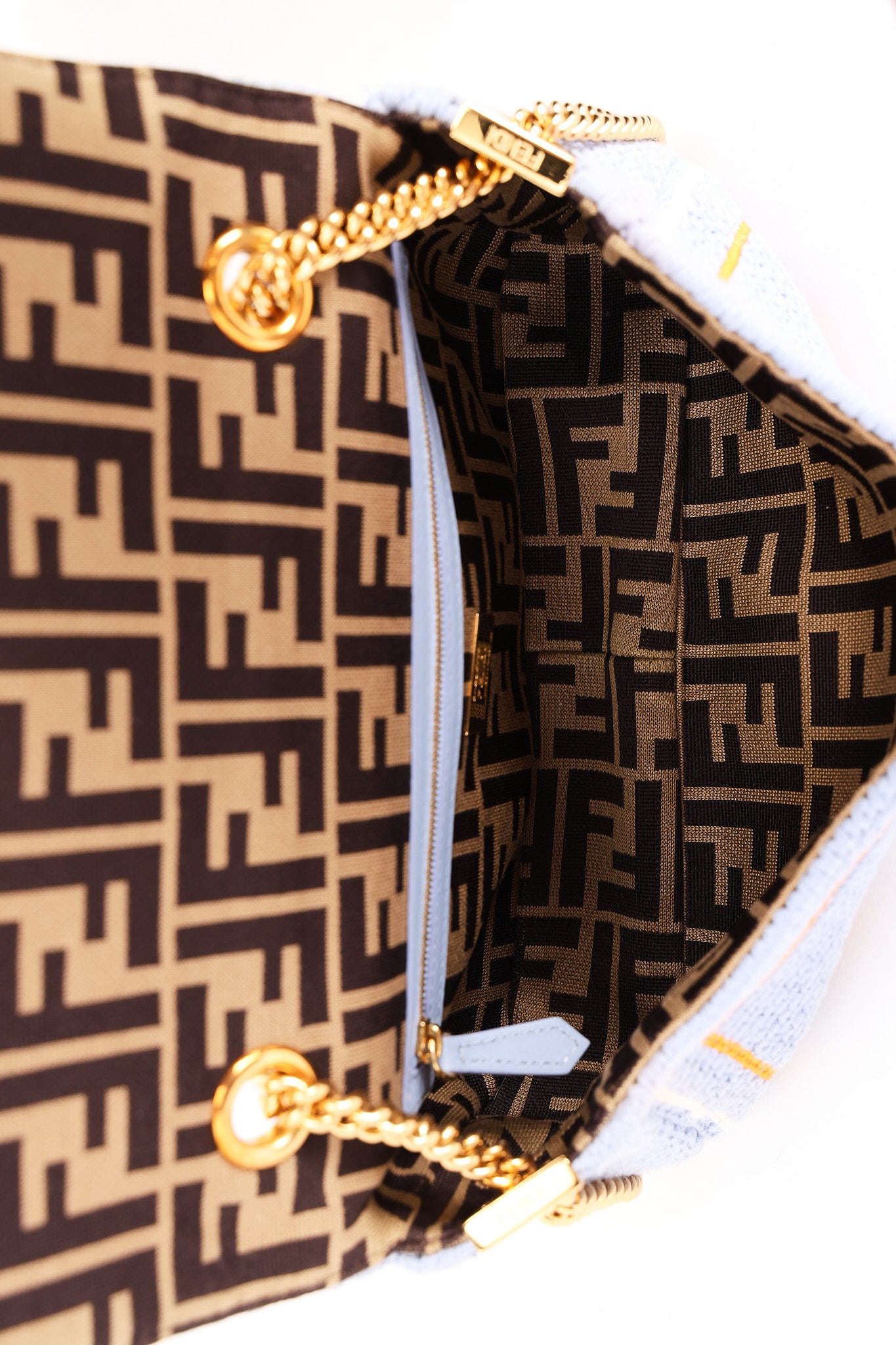 Fendi Floral Knit Baguette Bag