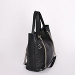 Chanel Logo Eyelets Shopping Tote Black Calfskin SHW