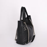 Chanel Logo Eyelets Shopping Tote Black Calfskin SHW
