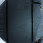 Chanel Logo Eyelets Shopping Tote Black Calfskin SHW