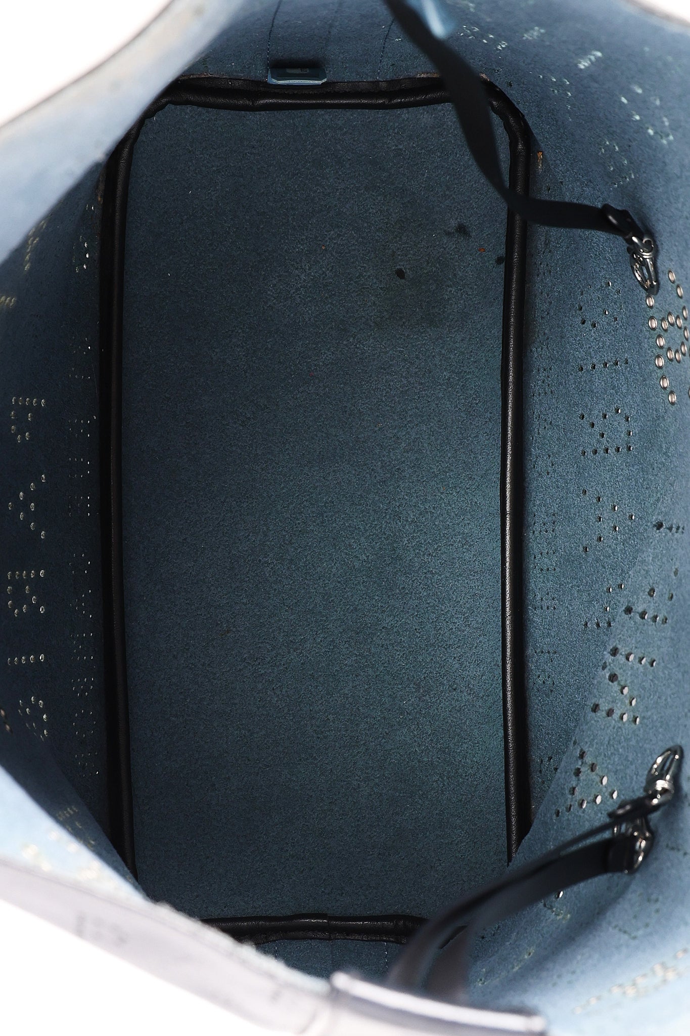 Chanel Logo Eyelets Shopping Tote Black Calfskin SHW