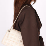 Chanel Travel Line Turnlock Flap Chain Shoulder Bag Nylon 2002 BSHW