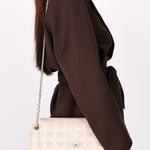 Chanel Travel Line Turnlock Flap Chain Shoulder Bag Nylon 2002 BSHW