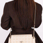 Chanel Travel Line Turnlock Flap Chain Shoulder Bag Nylon 2002 BSHW