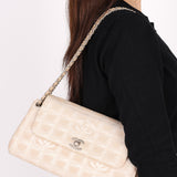 Chanel Travel Line Flap Shoulder Bag Nylon BSHW