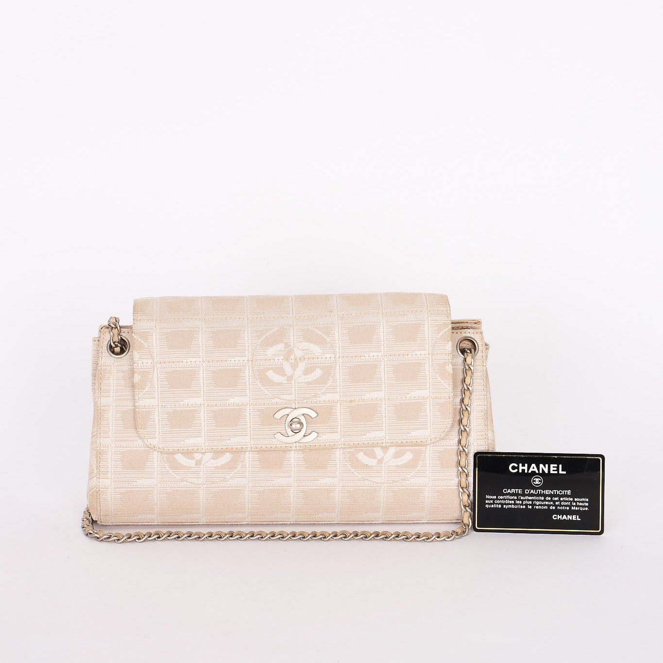 Chanel Travel Line Flap Shoulder Bag Nylon BSHW