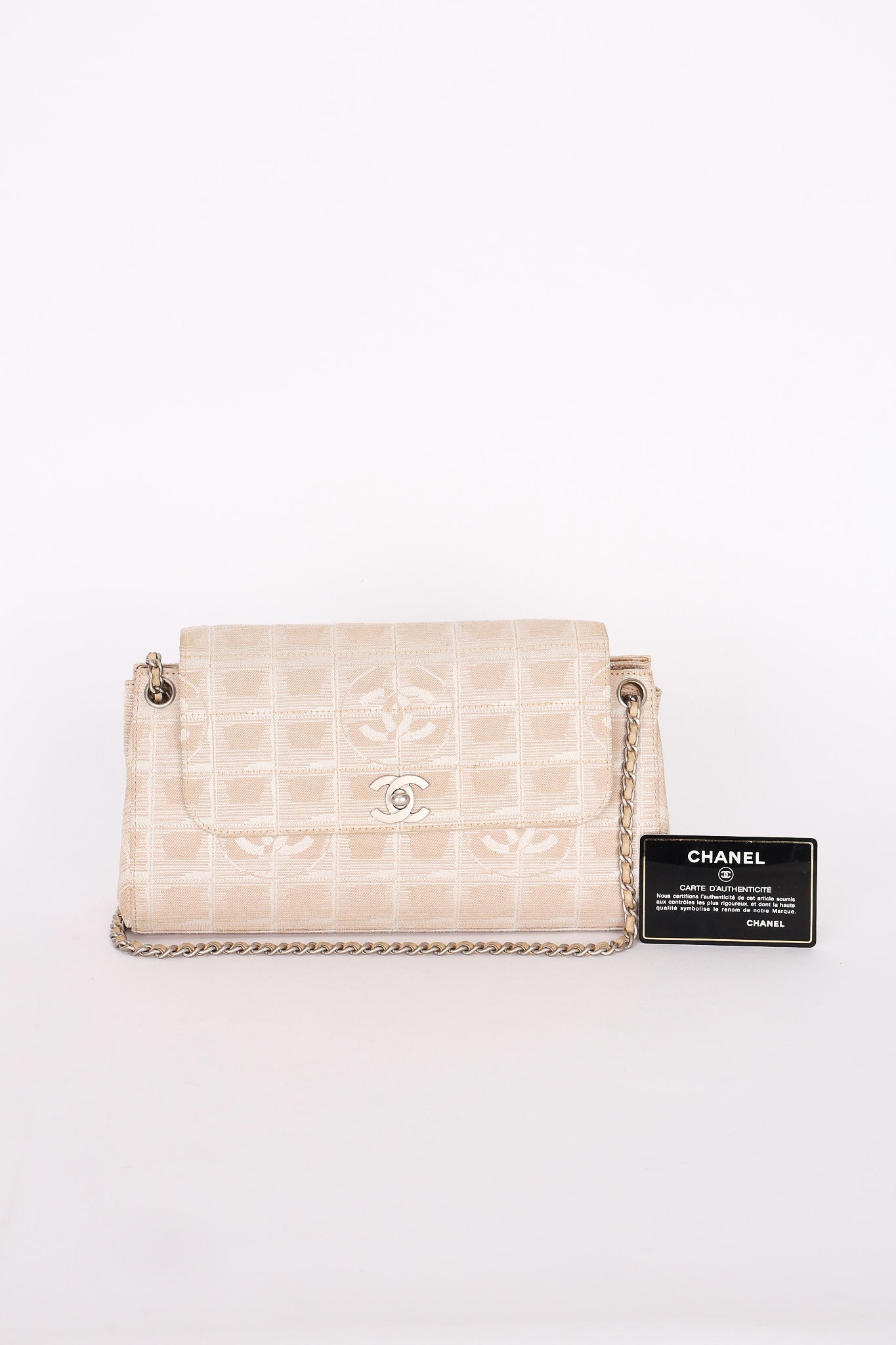 Chanel Travel Line Flap Shoulder Bag Nylon BSHW