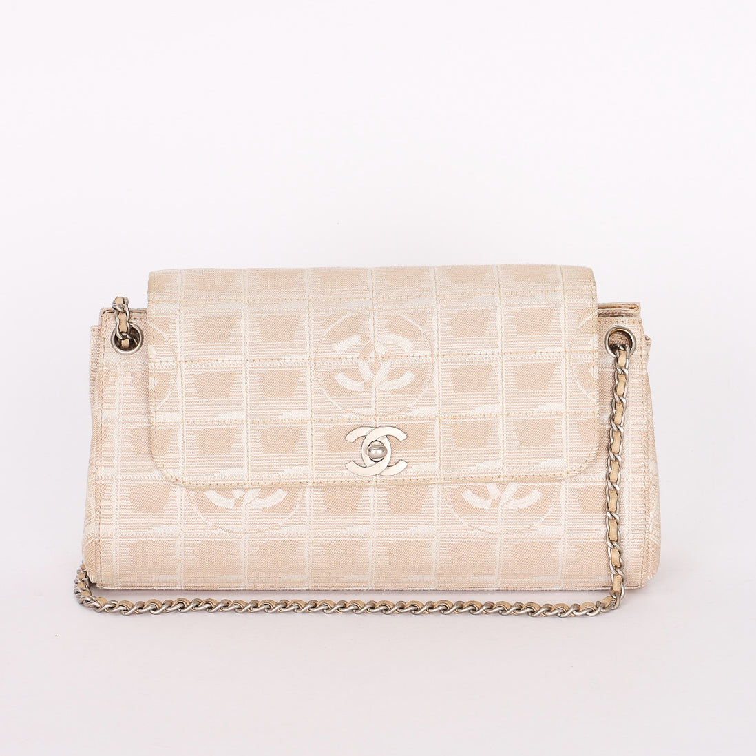 Chanel Travel Line Flap Shoulder Bag Nylon BSHW