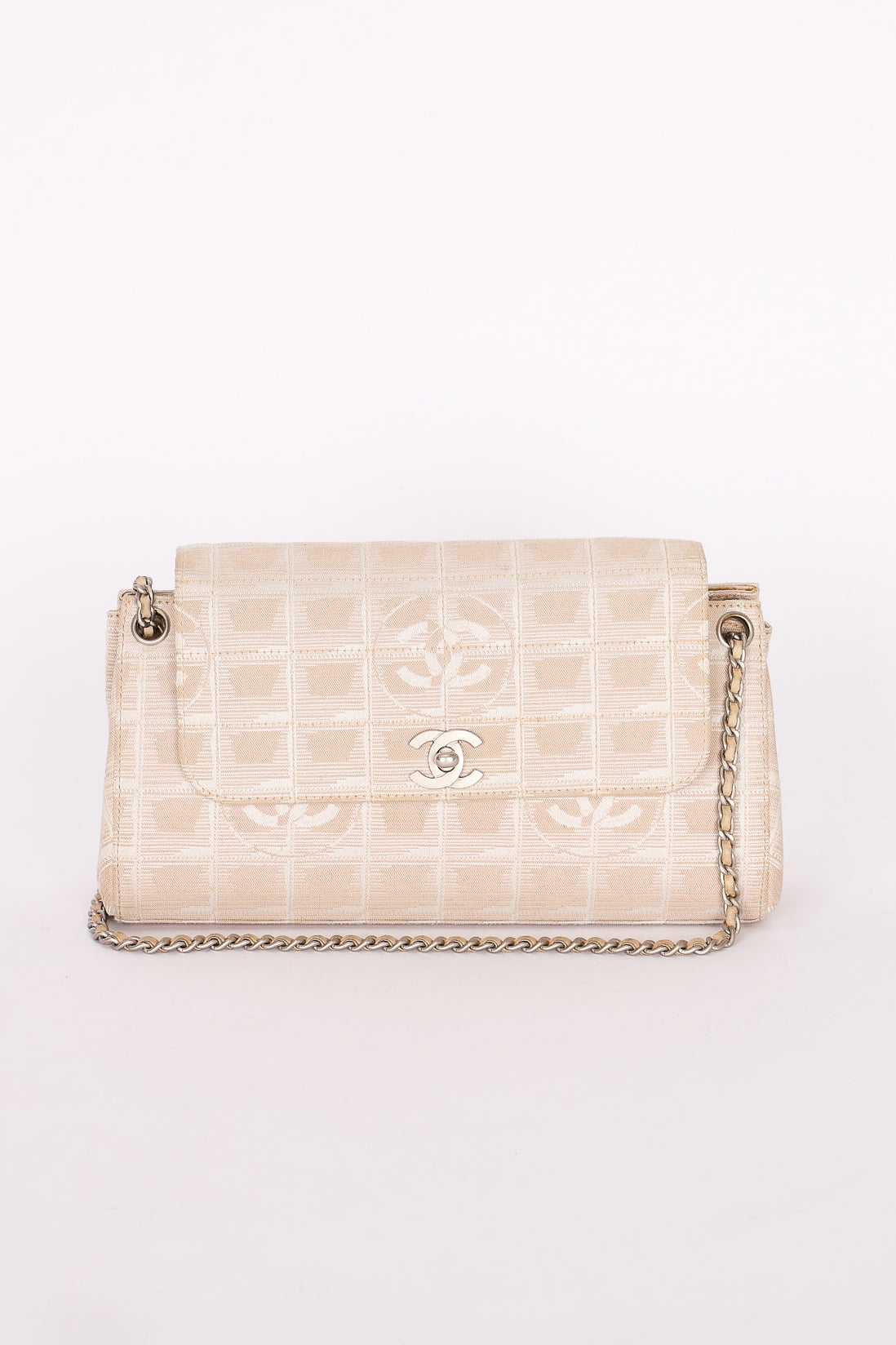 Chanel Travel Line Flap Shoulder Bag Nylon BSHW
