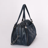 Chanel Relax CC Camera Shoulder Bag Navy Iridescent Calfskin 2012 SHW