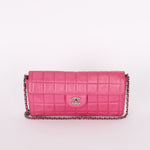 Chanel East West Chocolate Bar Flap Pink Lambskin BSHW