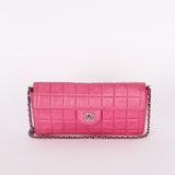 Chanel East West Chocolate Bar Flap Pink Lambskin BSHW