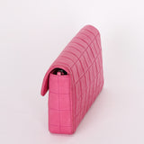 Chanel East West Chocolate Bar Flap Pink Lambskin BSHW