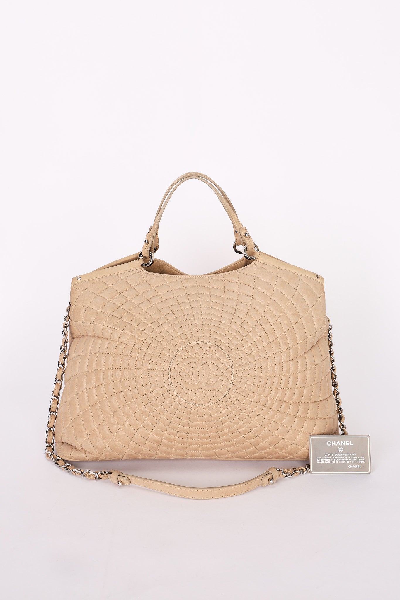 Chanel Spiral Sea Hit Tote Beige Iridescent (leather) SHW